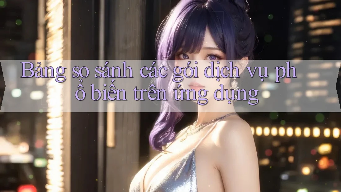 Bảng so sánh các gói dịch vụ phổ biến trên ứng dụng