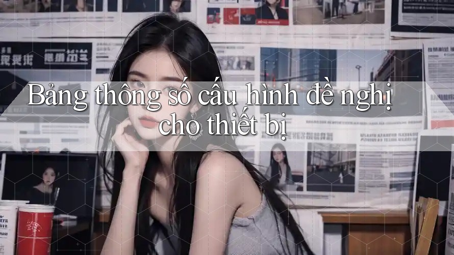 Bảng thông số cấu hình đề nghị cho thiết bị