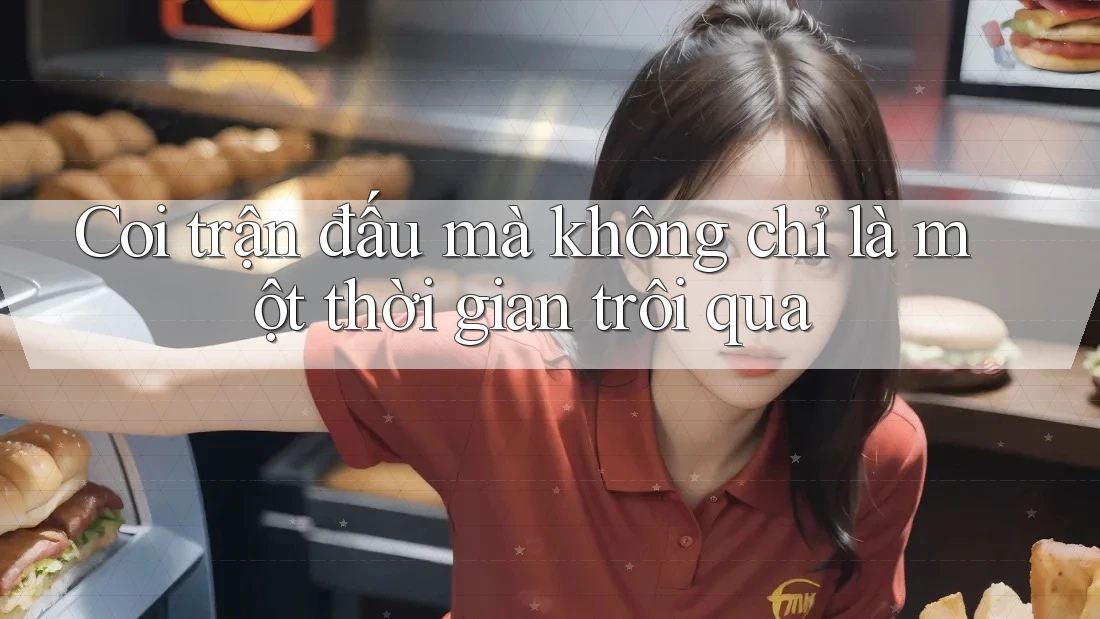 Coi trận đấu mà không chỉ là một thời gian trôi qua